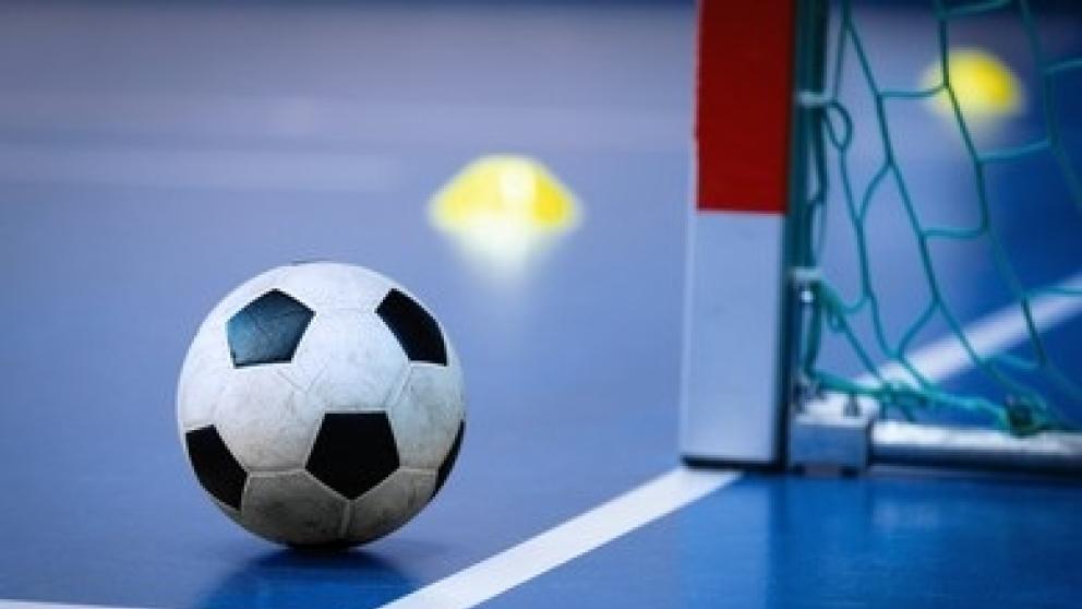 Indoor soccer ball and goal