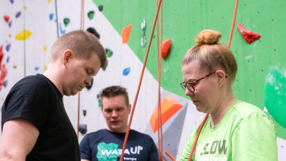 Teaching rock climbing