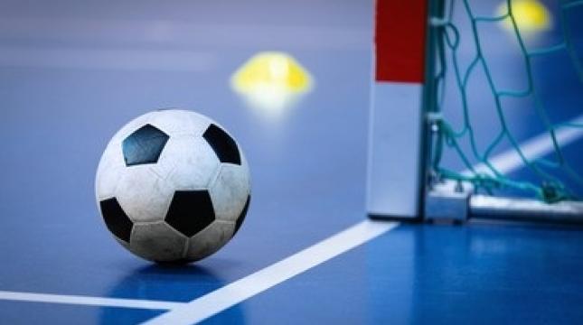 Indoor soccer ball and goal