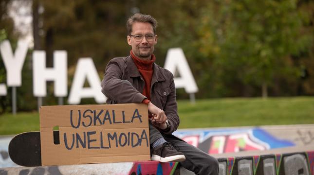 Man on a bench