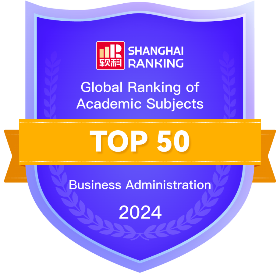 Shanghai Ranking GRAS 2024 top 50 Business Administration